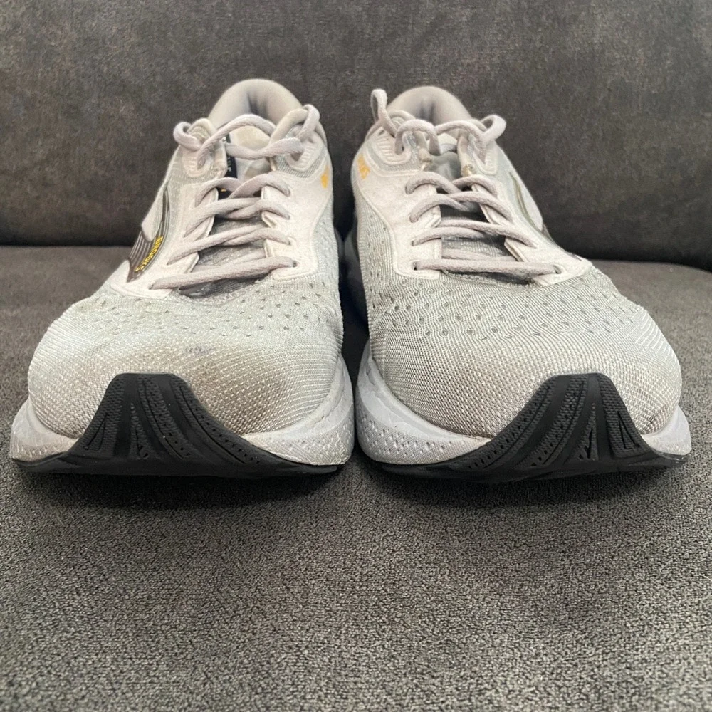 Brooks Adrenaline GTS 24 Mens 13 Alloy White Grey Running Shoes Road 1104371D084